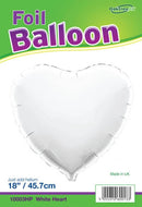 18" WHITE HEART PACKAGED FOIL