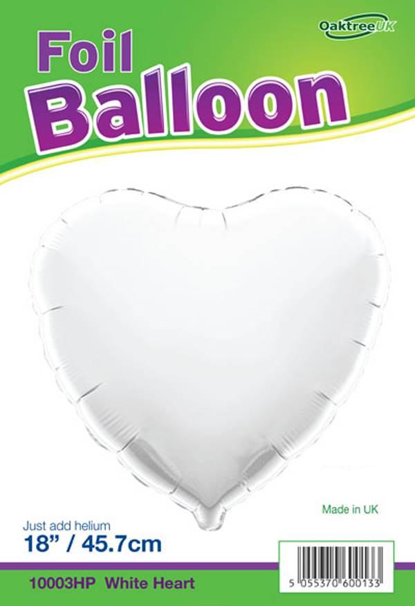 18" WHITE HEART PACKAGED FOIL