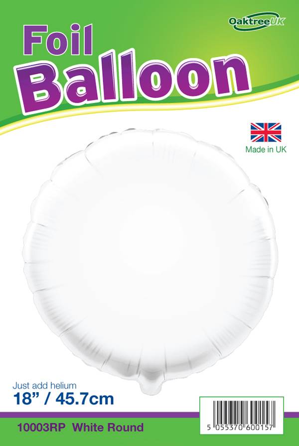 18" WHITE ROUND PACKAGED FOIL
