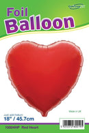 18" RED HEART PACKAGED FOIL