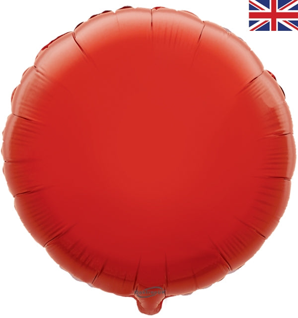 18" RED ROUND PACKAGED FOIL