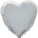 18" SILVER HEART PACKAGED FOIL