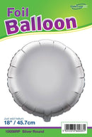 18" SILVER ROUND PACKAGED FOIL