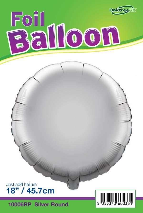 18" SILVER ROUND PACKAGED FOIL
