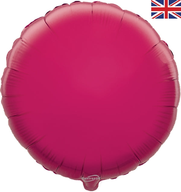 18" FUCHSIA ROUND PACKAGED FOIL