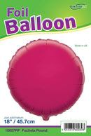 18" FUCHSIA ROUND PACKAGED FOIL