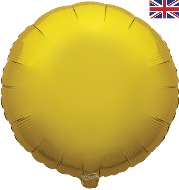 18" GOLD ROUND PACKAGED FOIL