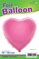 18" PINK HEART PACKAGED FOIL