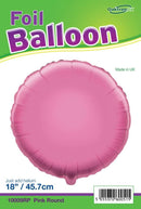18" PINK ROUND PACKAGED FOIL