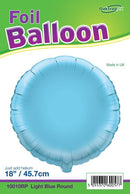 18" LIGHT BLUE ROUND PACKAGED FOIL