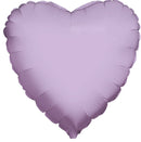 18" PASTEL LAVENDER HEART PACKAGED FOIL