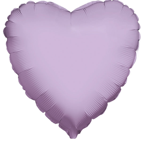18" PASTEL LAVENDER HEART PACKAGED FOIL