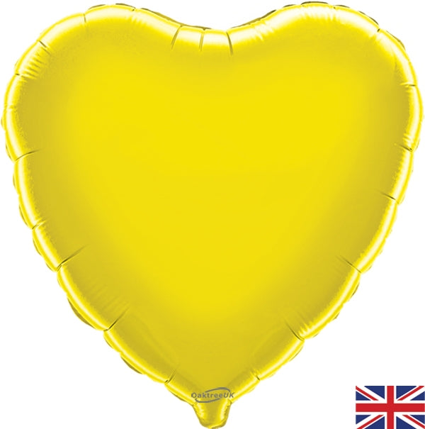 18" YELLOW HEART PACKAGED FOIL