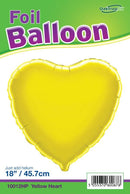 18" YELLOW HEART PACKAGED FOIL