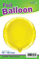 18" YELLOW ROUND PACKAGED FOIL