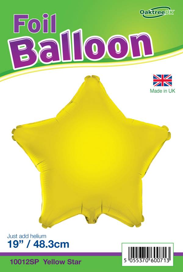 19" YELLOW STAR PACKAGED FOIL