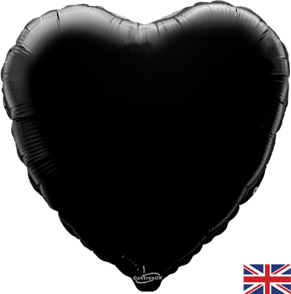 18" BLACK HEART PACKAGED FOIL