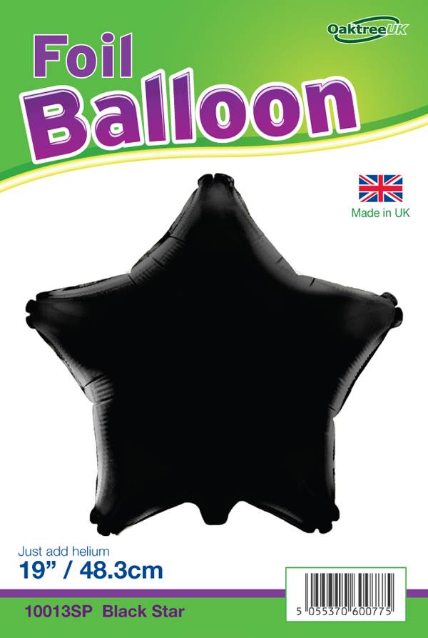 19" BLACK STAR PACKAGED FOIL
