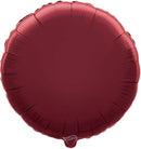 18" BURGUNDY ROUND PACKAGED FOIL