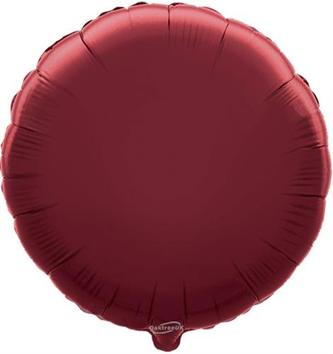 18" BURGUNDY ROUND PACKAGED FOIL