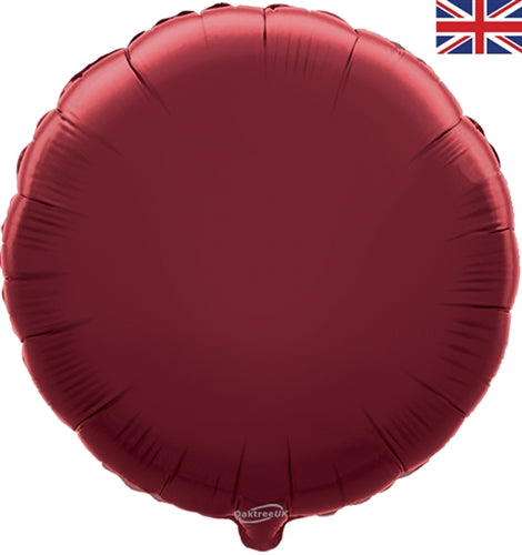 18" BURGUNDY ROUND PACKAGED FOIL