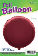 18" BURGUNDY ROUND PACKAGED FOIL
