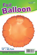 18" ORANGE ROUND PACKAGED FOIL