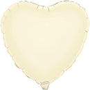 18" IVORY HEART PACKAGED FOIL