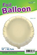 18" IVORY ROUND PACKAGED FOIL