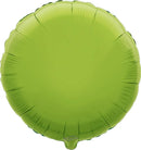 18" LIME GREEN ROUND PACKAGED FOIL