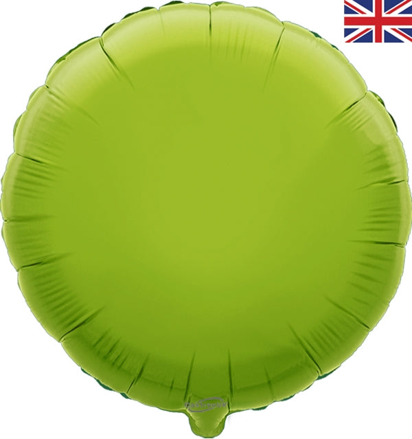 18" LIME GREEN ROUND PACKAGED FOIL