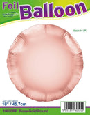 18" ROSE GOLD ROUND PACKAGED FOIL