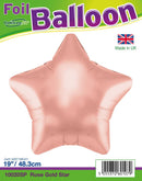 19" ROSE GOLD STAR PACKAGED FOIL