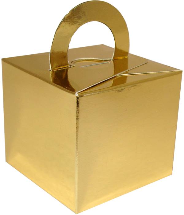 GIFT BOX WEIGHT FLAT GOLD (10 PER PACK)