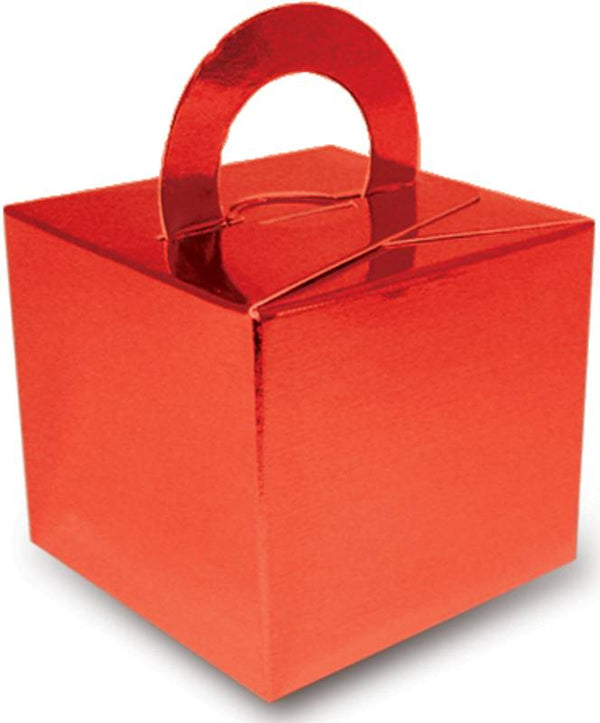 GIFT BOX WEIGHT FLAT METALLIC RED (10 PER PACK)