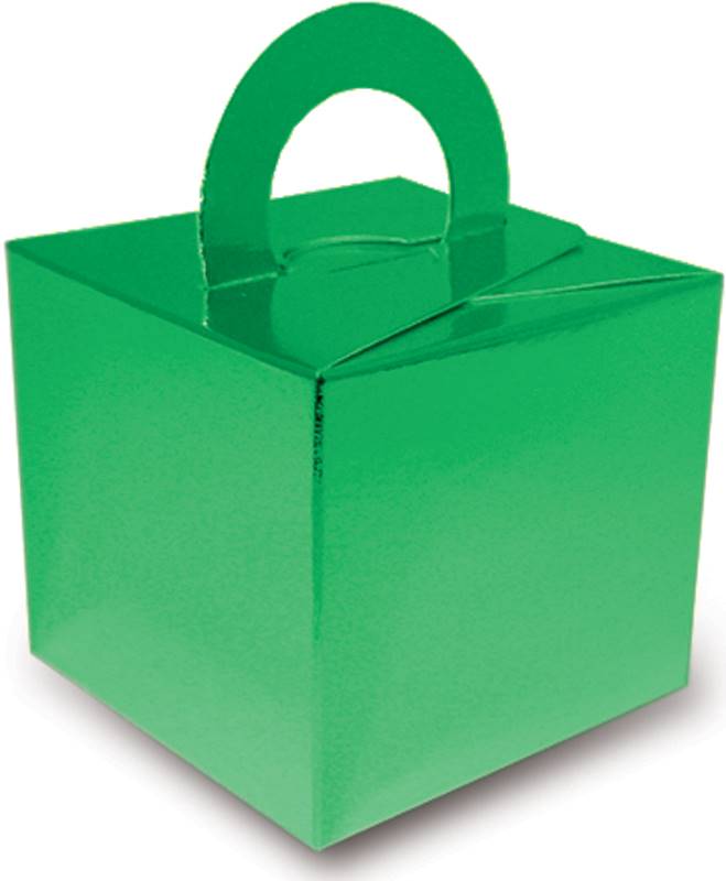 GIFT BOX WEIGHT FLAT METALLIC GREEN (10 PER PACK)