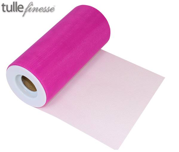 TULLE FINESSE FUCHSIA 6" X 25Y