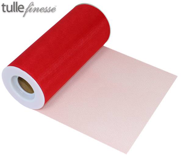 TULLE FINESSE RED 6" X 25Y