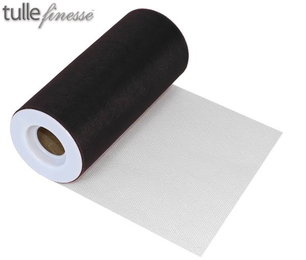 TULLE FINESSE BLACK 6" X 25Y