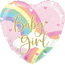 18" PASTEL RAINBOW GIRL HOLOGRAPHIC FOIL