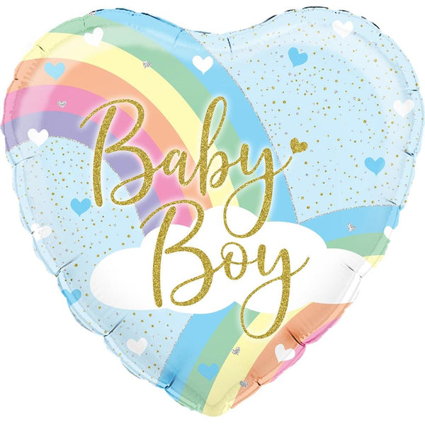 18" PASTEL RAINBOW BOY HOLOGRAPHIC FOIL