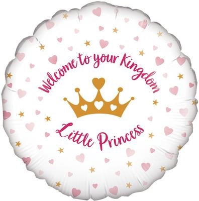 18" Welcome Little Princess Hearts Foil