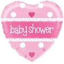 18" BABY SHOWER HEART PINK HOLOGRAPHIC FOIL