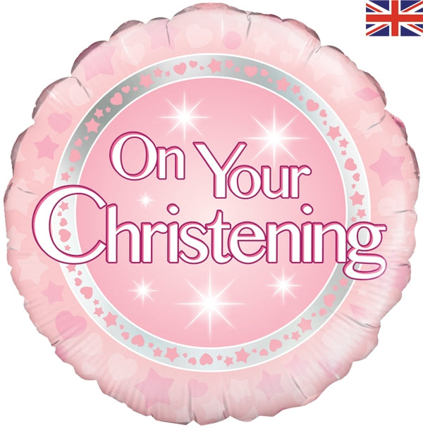 228236 On your Christening Girl Foil Ireland