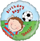 18" HAPPY BIRTHDAY FOOTBALLER FOIL