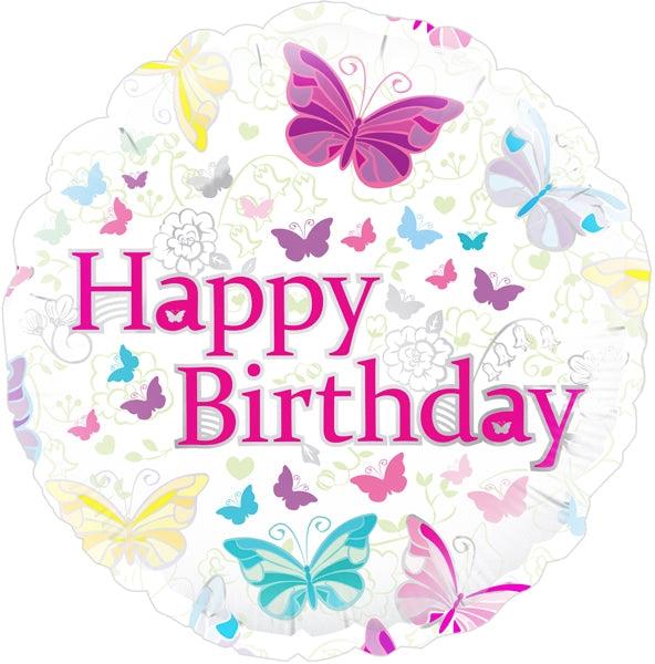 18" BUTTERFLY BIRTHDAY FOIL