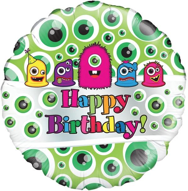 18" MONSTERS BIRTHDAY FOIL