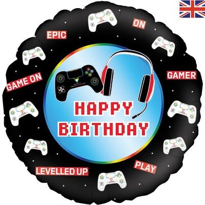 18" CONTROLLER HAPPY BIRTHDAY HOLOGRAPHIC FOIL