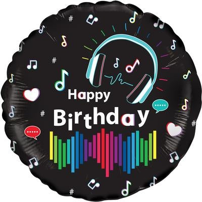 18" Media Music Birthday Foil