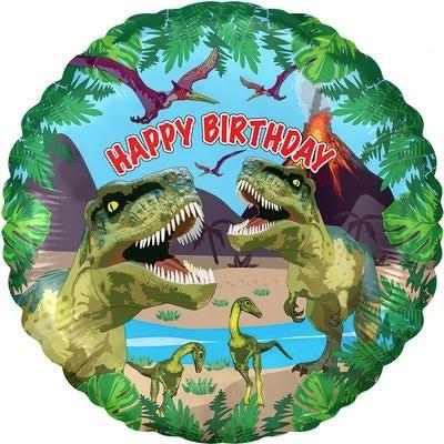 18" Jurassic Dinosaur Happy Birthday Foil